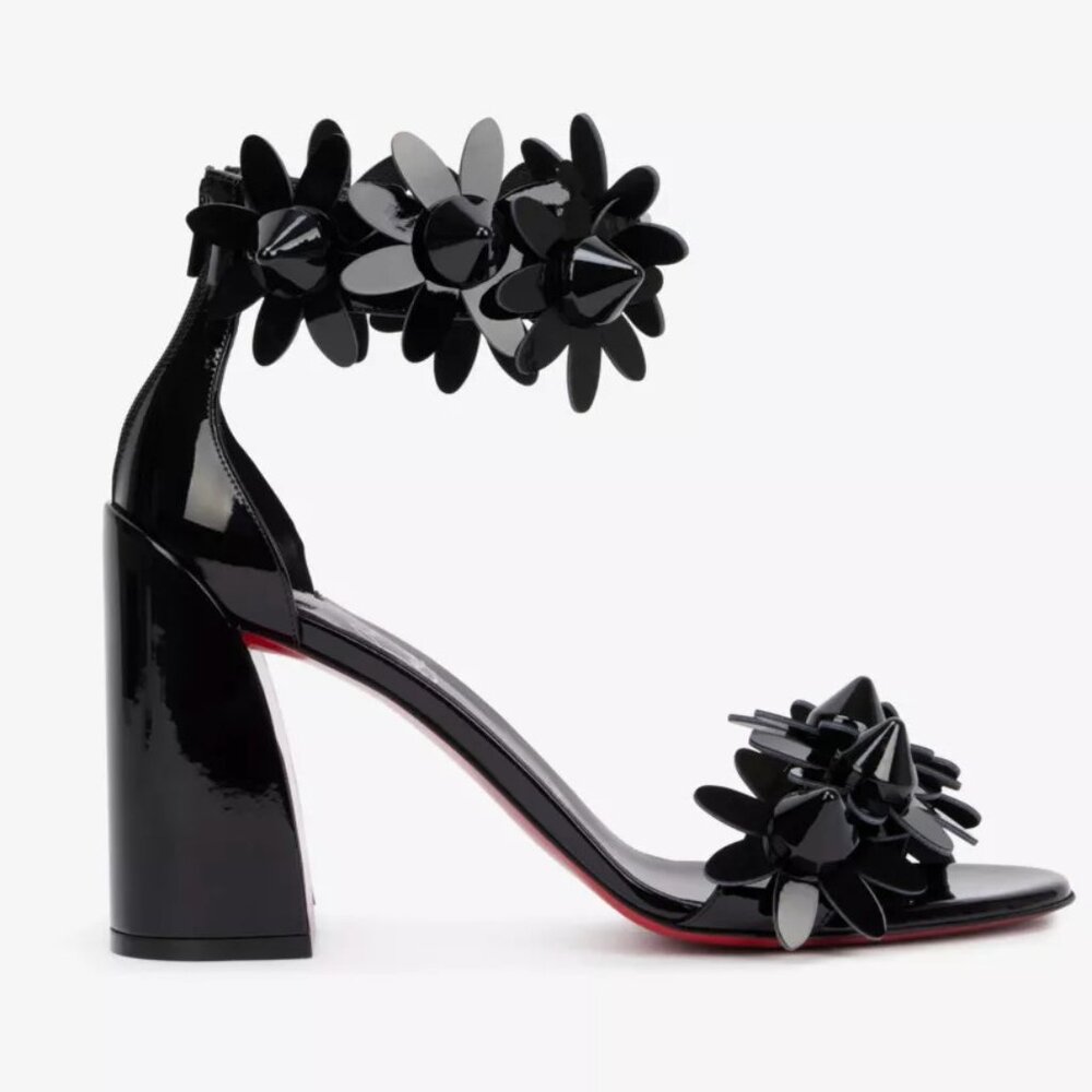 CHRISTIAN LOUBOUTIN Daisy Spikes 85 patent-leather sandals  40 Black